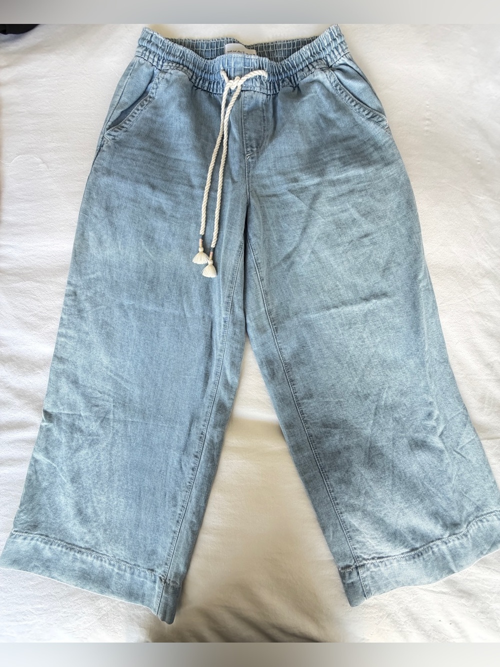LOFT Denim Crop Wide Leg Jeans